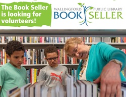 Book Seller volunteer and customers