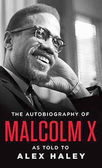 Book cover for "The Autobiography of Malcolm X"