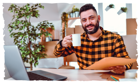 man with coffee