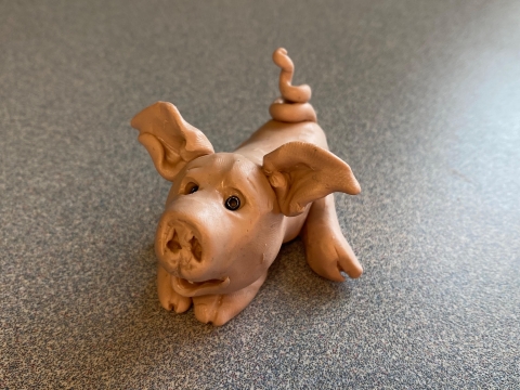 polymer clay pig