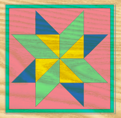 wooden quilting block