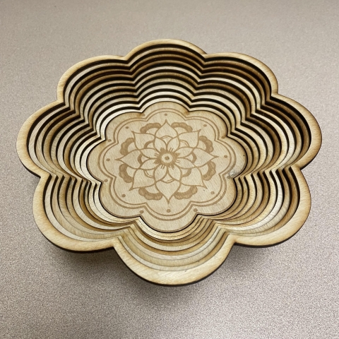 laser cut mandala bowl