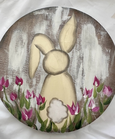 spring bunny plaque