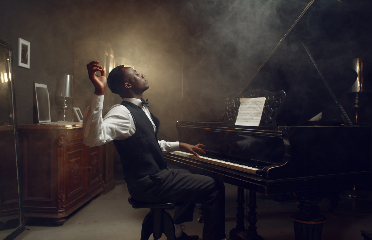 Man playing piano