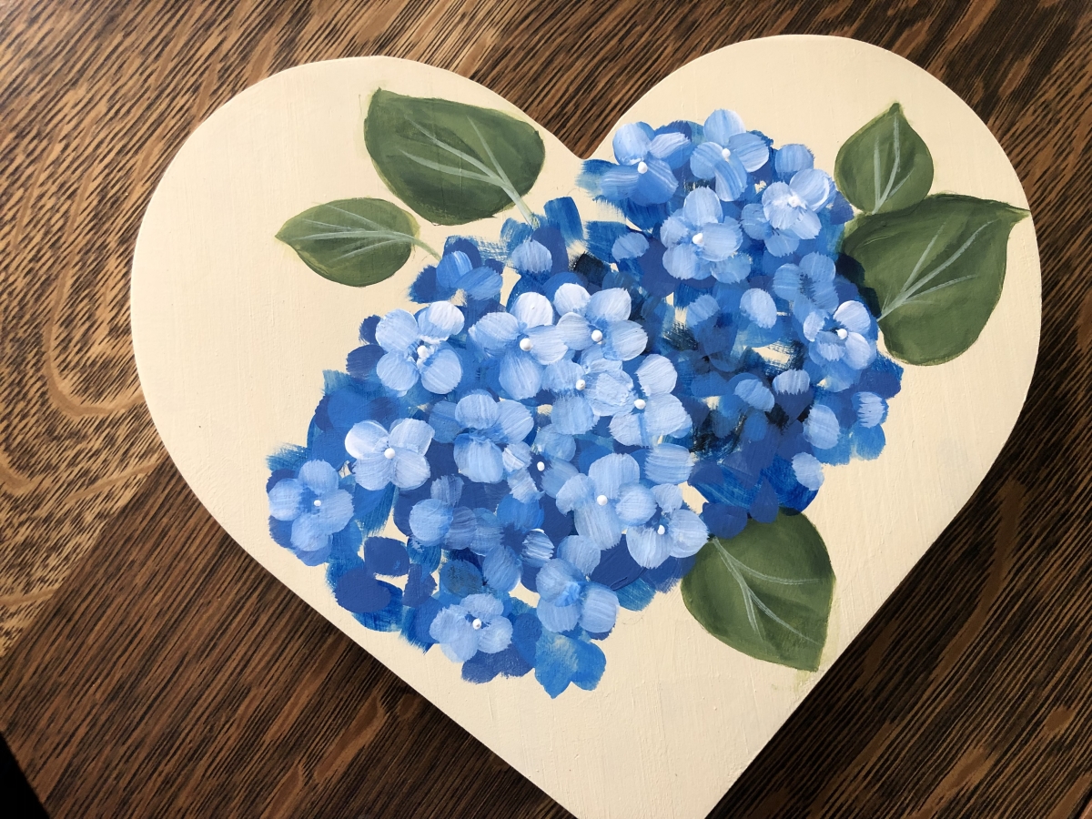 hydrangea plaque