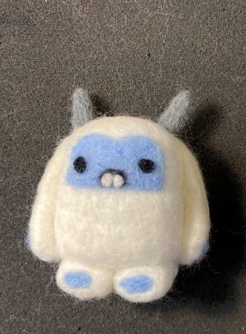 needle felted yeti