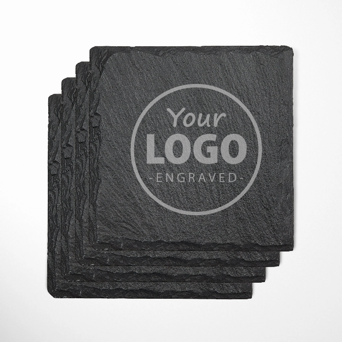 laser engraved slate coasters