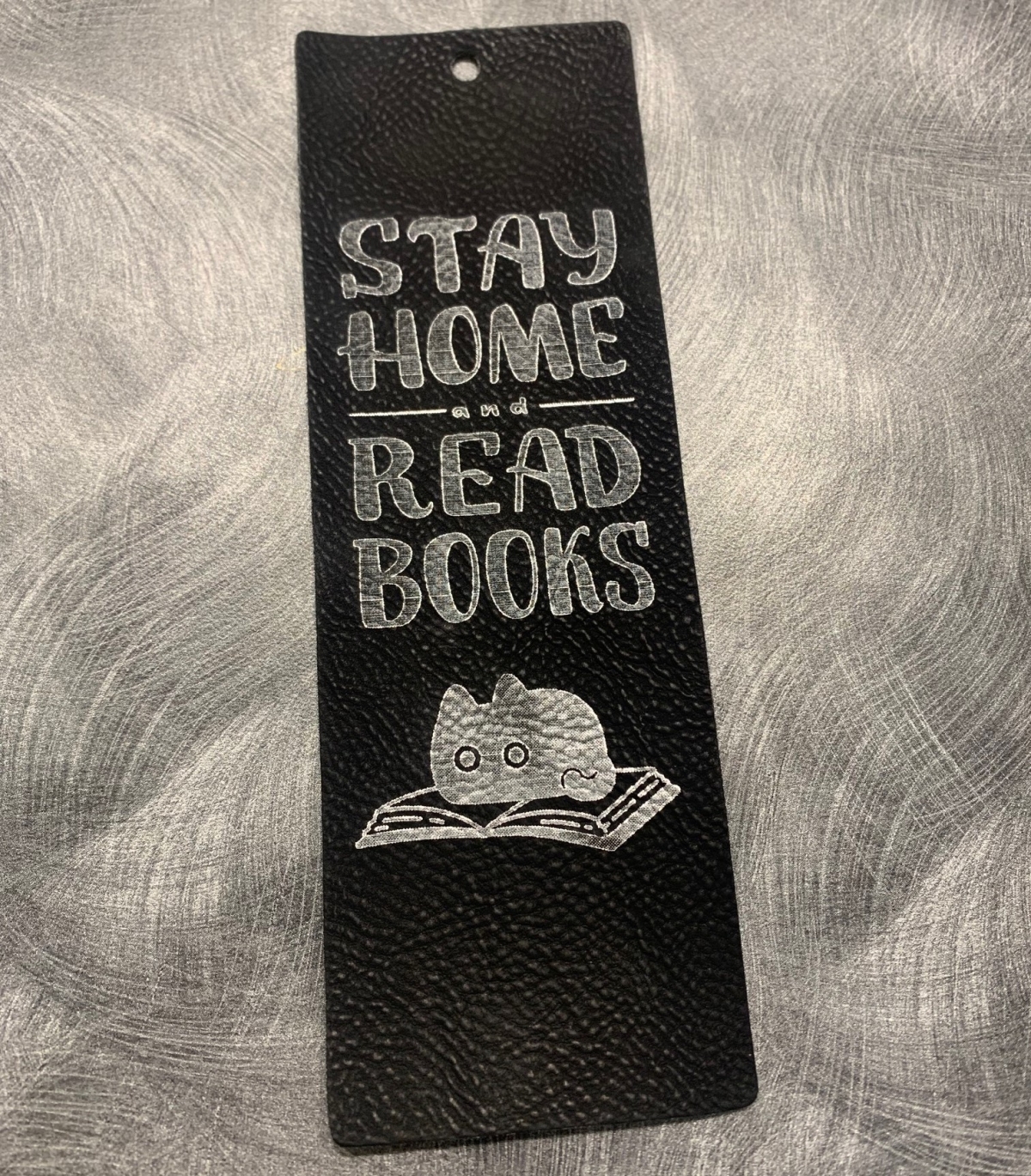 Laser Etched Leather Bookmark