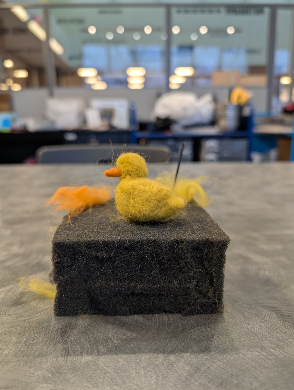 needle felted rubber duck