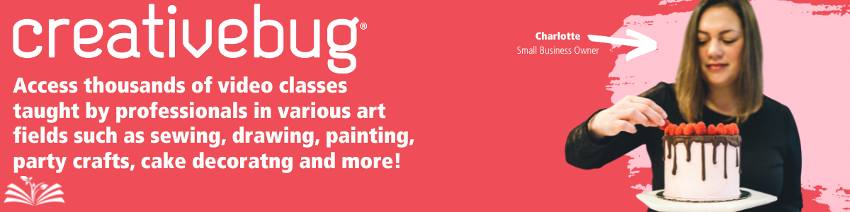 Creativebug: Access thousands of video classes taught by professionals in various art fields such as sewing, drawing, painting, party crafts, cake decorating and more!