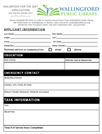 thumbnail of volunteer for a day application
